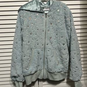 Kids heart zip up sweater xl